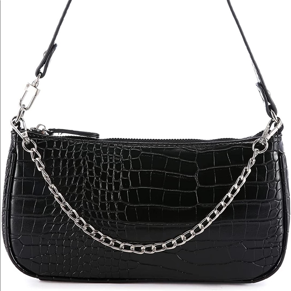 LIKE NEW Retro Classic Handbag Crocodile Pattern